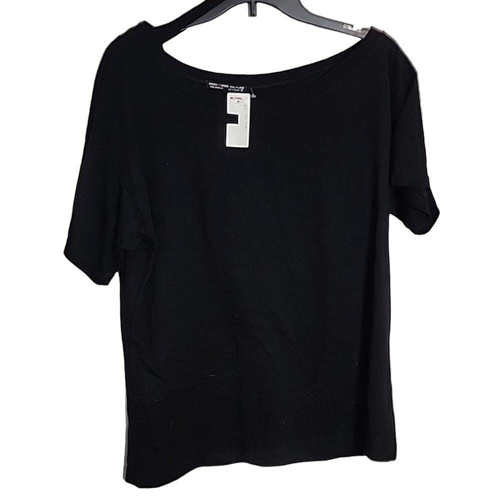 Rock Rose Couture Black Tee with Neck Strap, NWT, Small